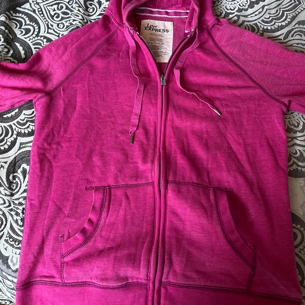 Express oversized pink hoodie